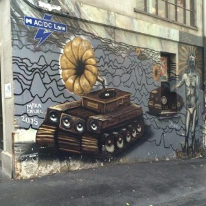 Melbourne. street art tank radio