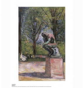 affiche du Musée Rodin. le Penseur. Munch