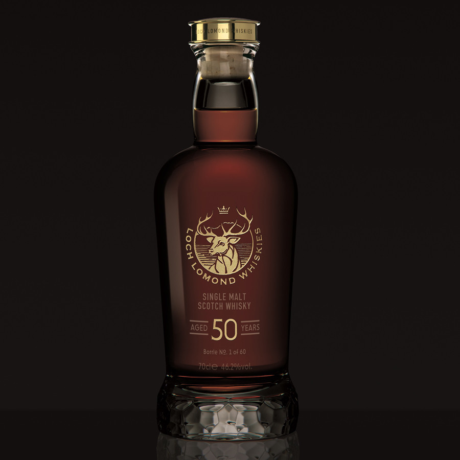 13.900 euros la bouteille de whisky. single malt loch lomond 50 ans d’âge.