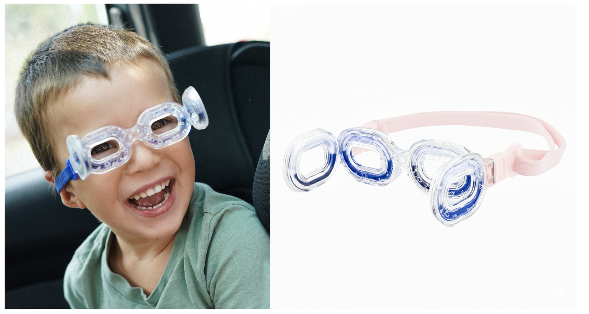 lunettes pour enfants malades dans les transports. ringo de boarding glasses.