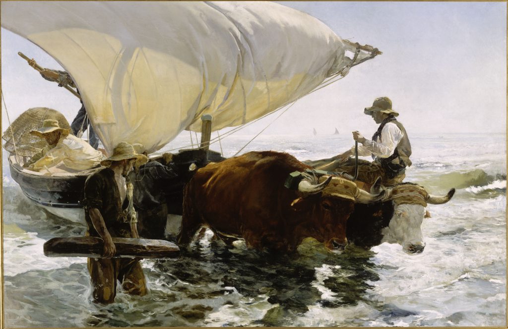  Retour de la pêche : halage de la barque. 1894. Musée d'Orsay.