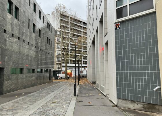 rue eugène poubelle et rue du pré aux chevaux près de Radio France.